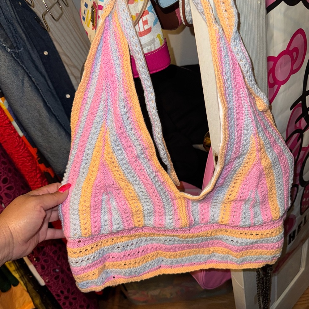 Multicolor Crochet Women's Bag